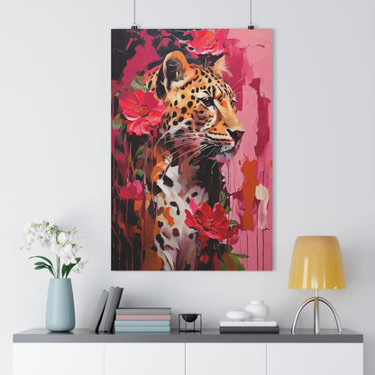 Arte mural Giclée de leopardo