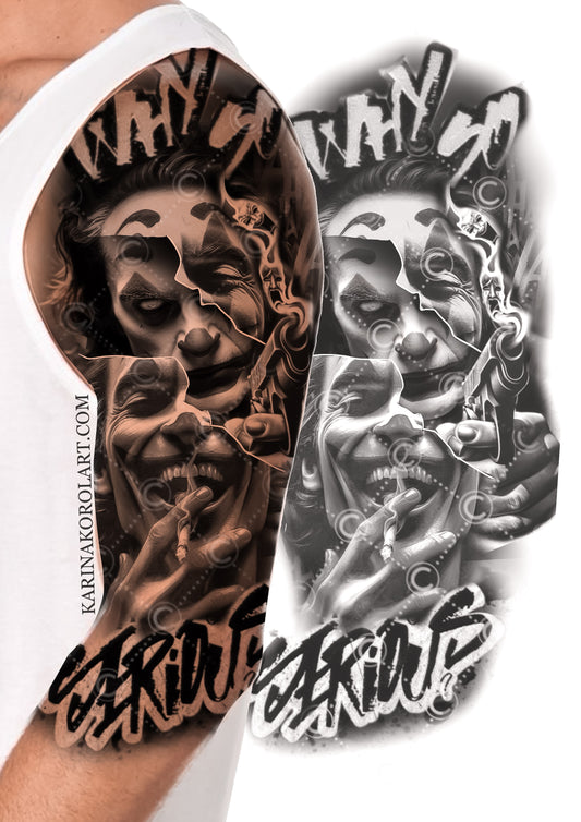 Joker tattoo design