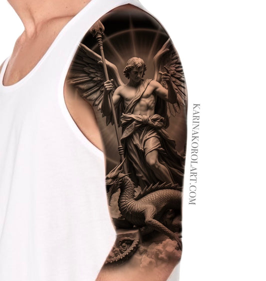 Archangel Michael tattoo design