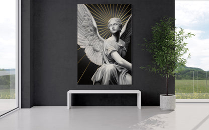 “Golden Grace” A statue of Victoria canvas print - Karina