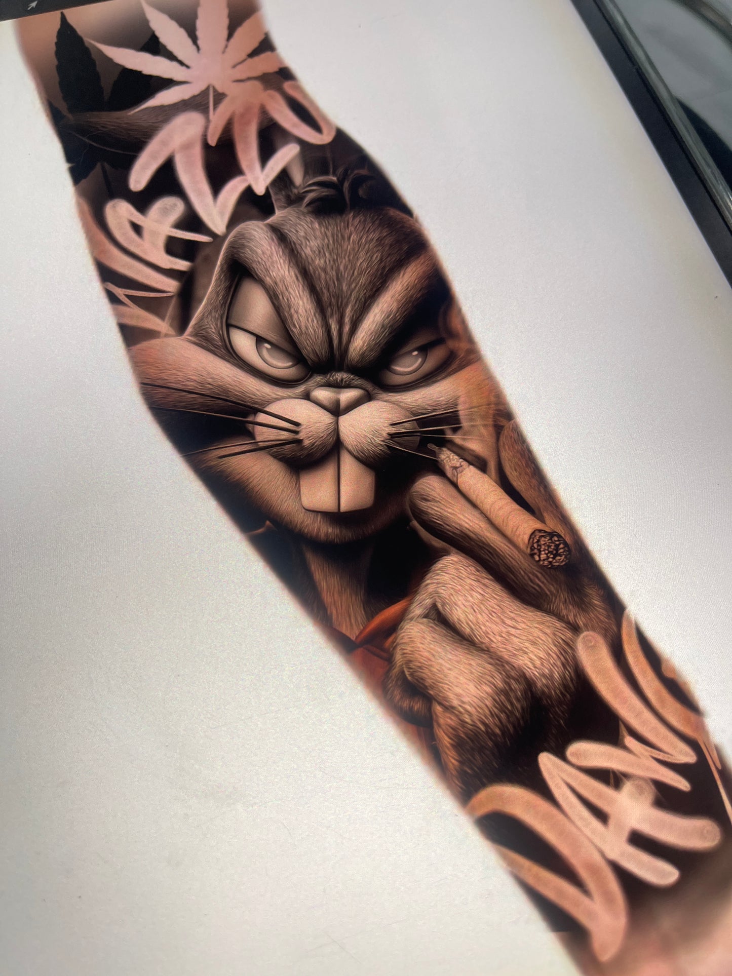 Bugs Bunny forearm tattoo design