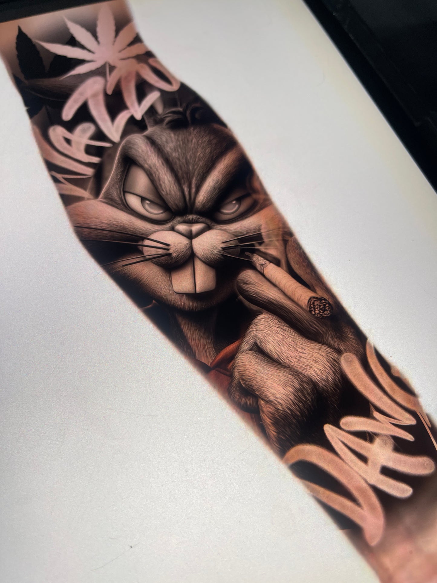 Bugs Bunny forearm tattoo design