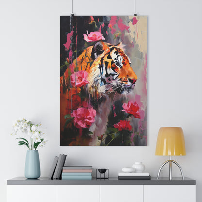 Arte mural giclée de tigre