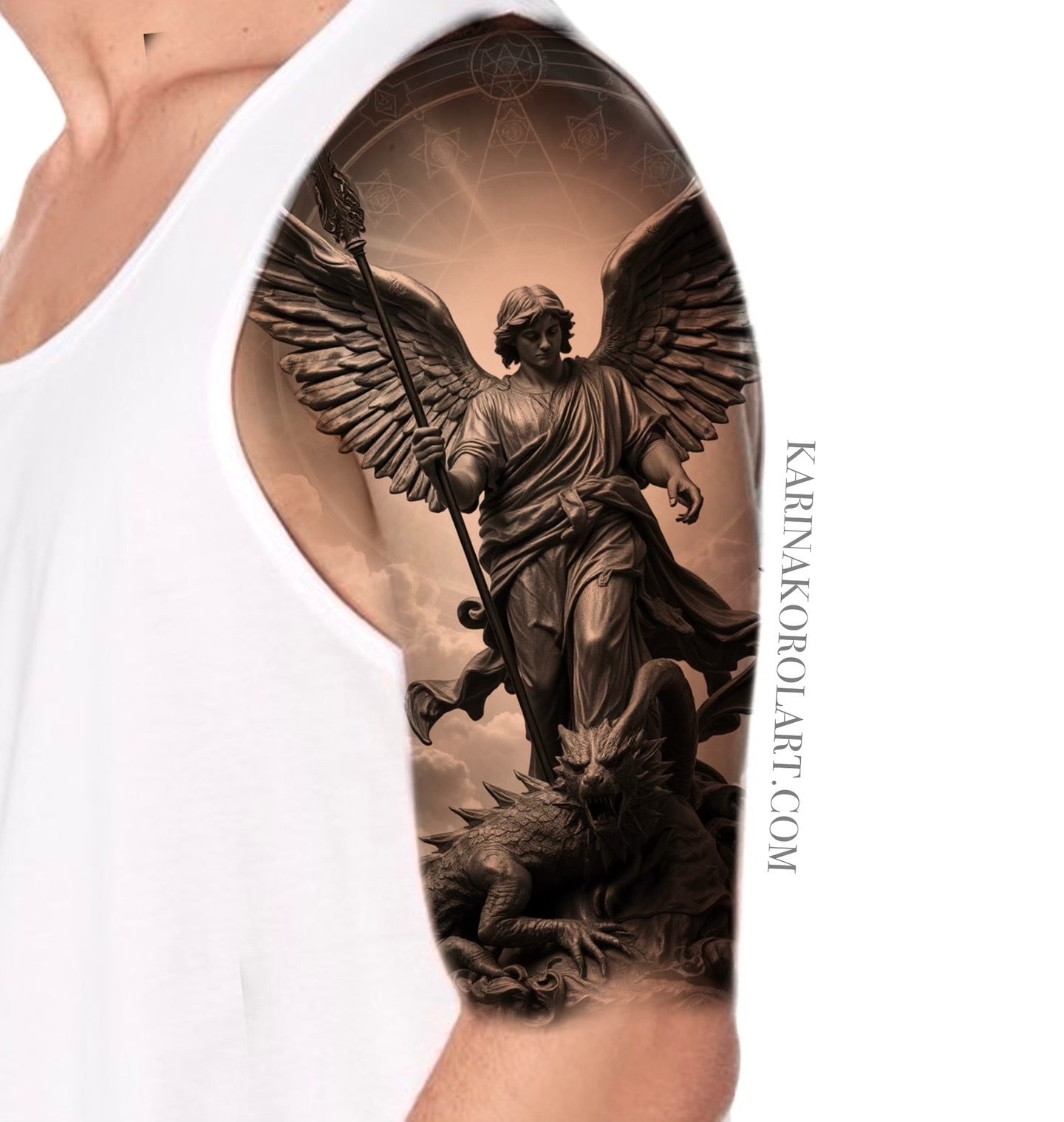 Archangel Michael Tattoo Design