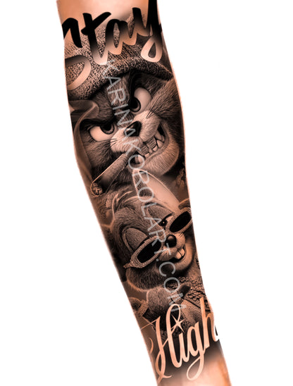 Tom & Jerry forearm tattoo design