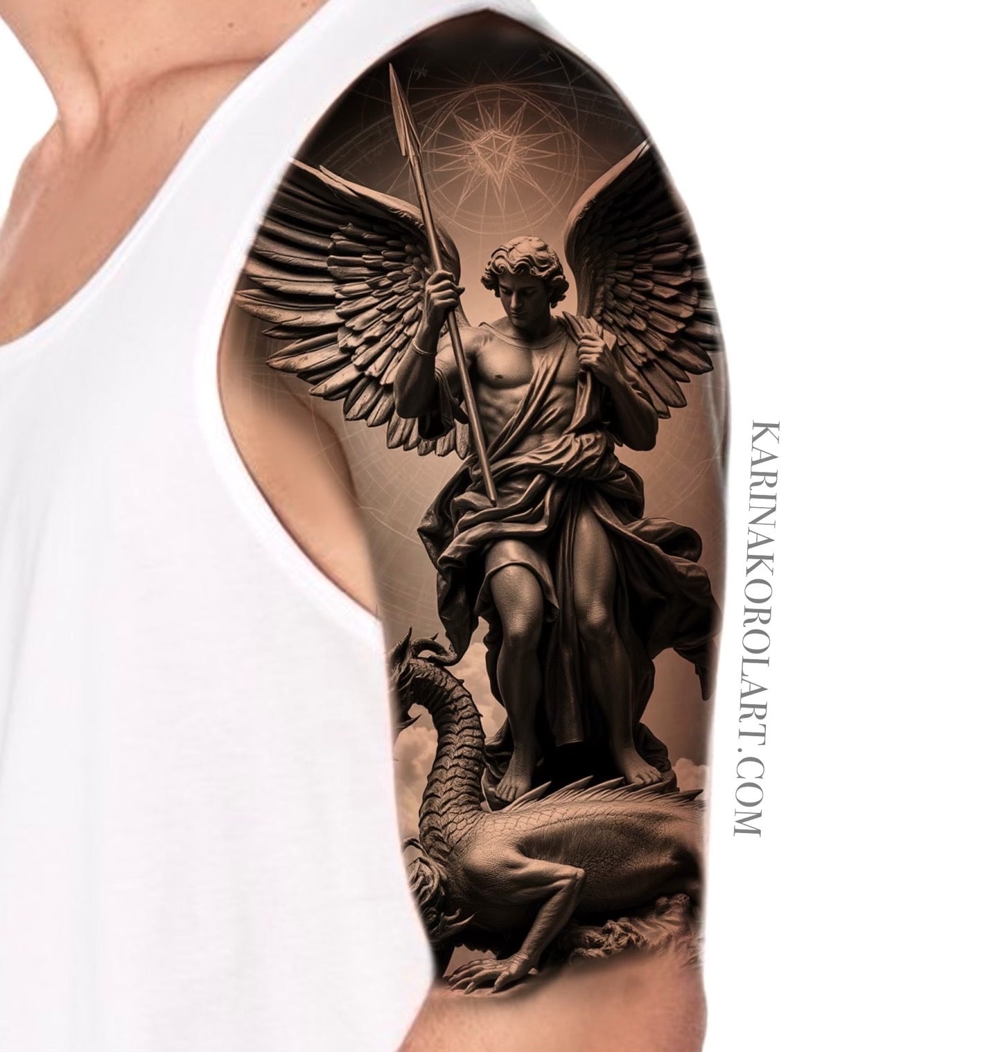 Archangel Michael Tattoo Design