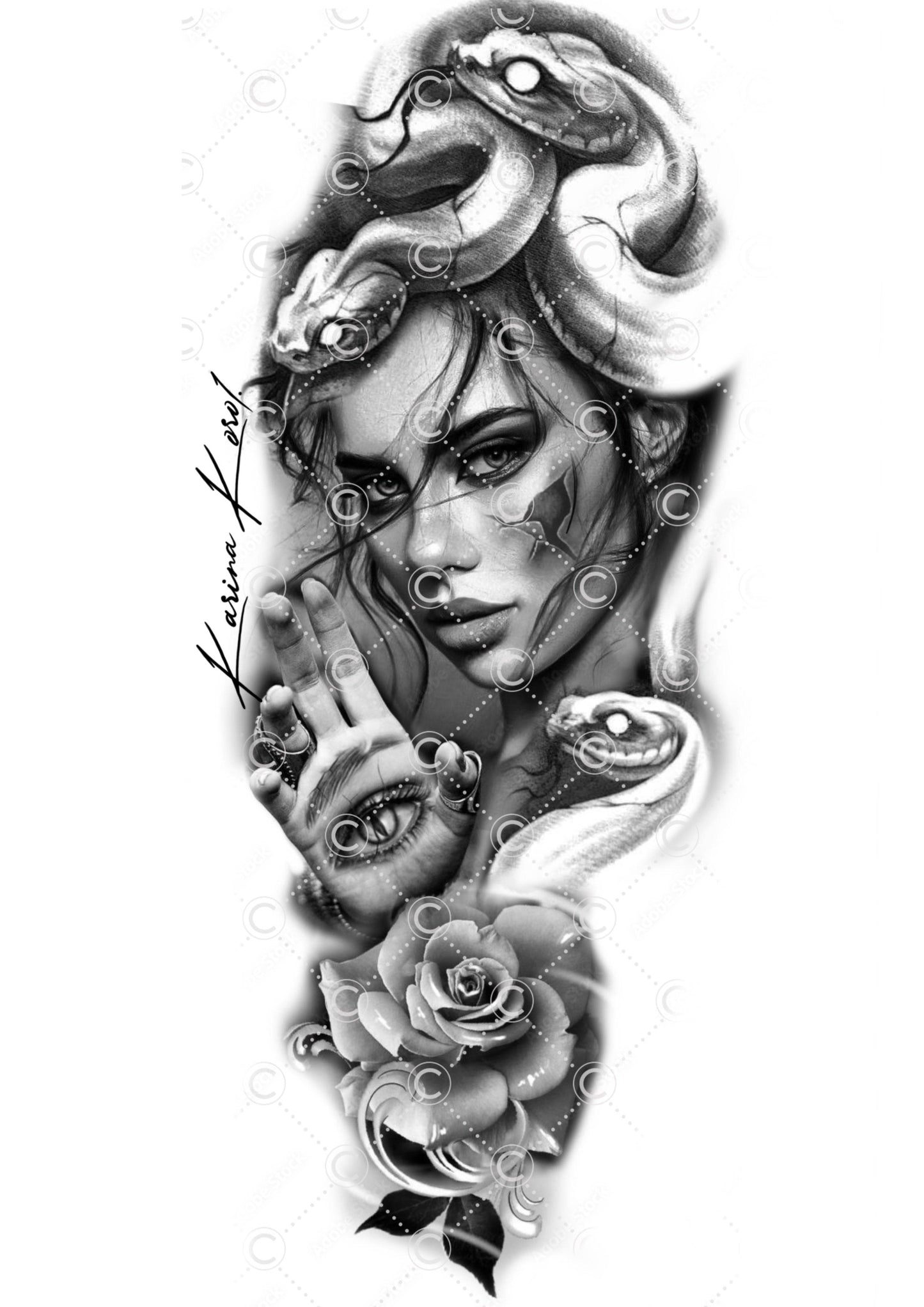 Medusa tattoo design - Karina