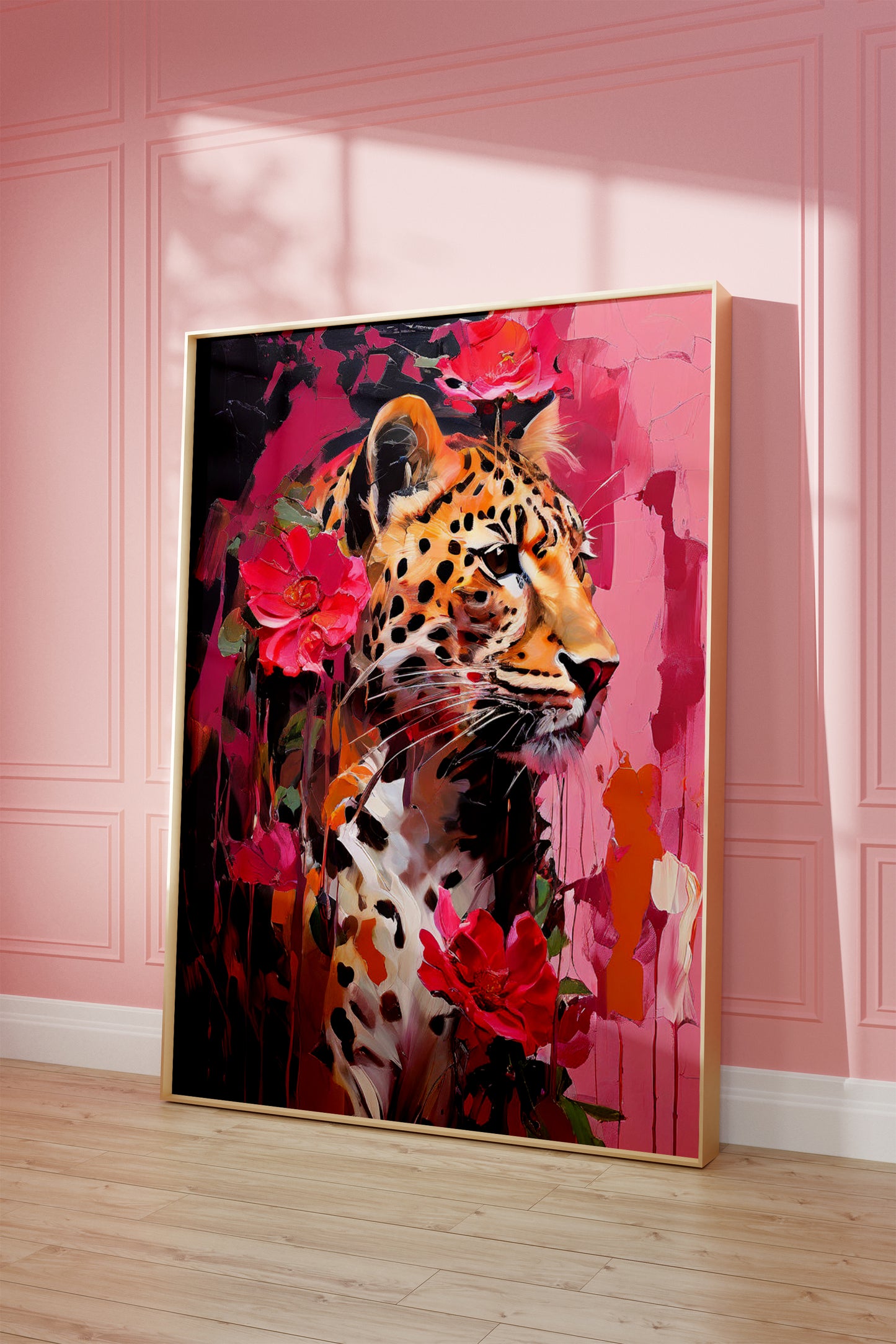 Arte mural Giclée de leopardo